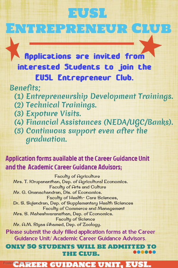 03082017-EUSL Entrepreneur Club
